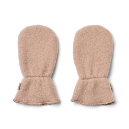 Wool Fleece Mittens Jay — pale lilac