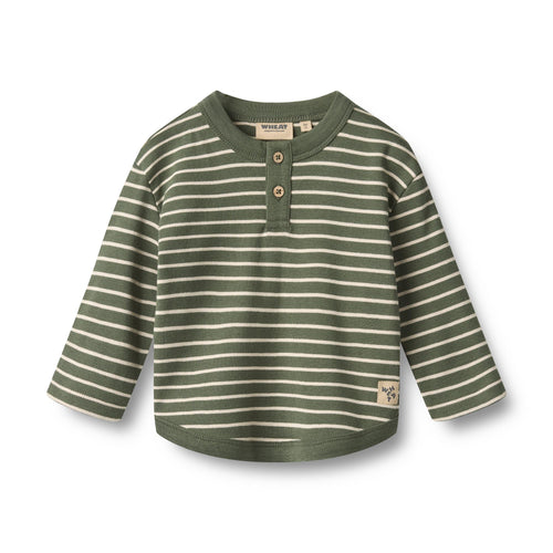 T-shirt Osvald — dark green stripe