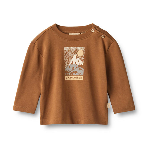T-shirt Ebbe Print — warm hazel
