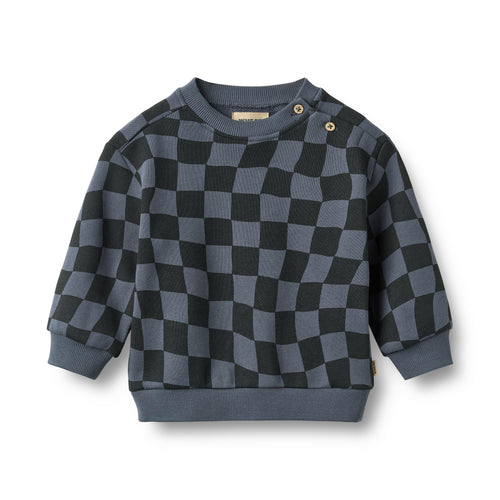 Sweatshirt Elliot — navy blue check