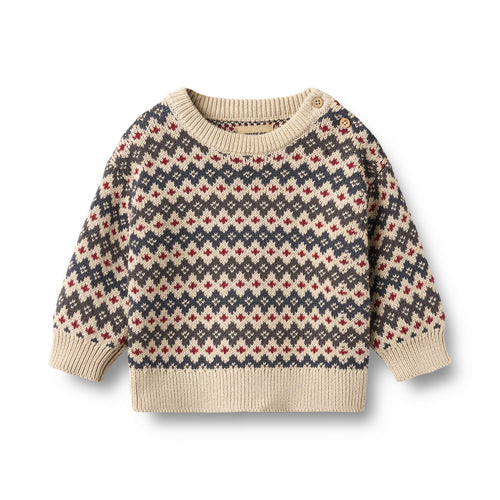 Jacquard Pullover Harlow —  greyblue