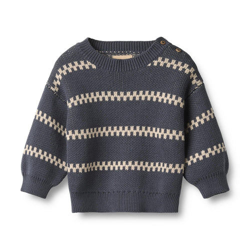 Jacquard Pullover Harlow — greyblue