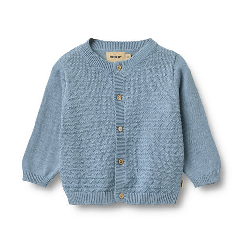 Knit Cardigan Bjorn — Faded Denim