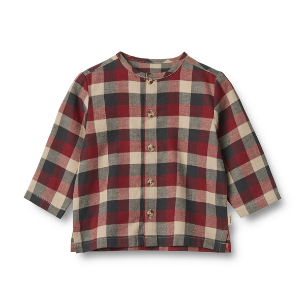 Shirt Shelby red blue check Baby