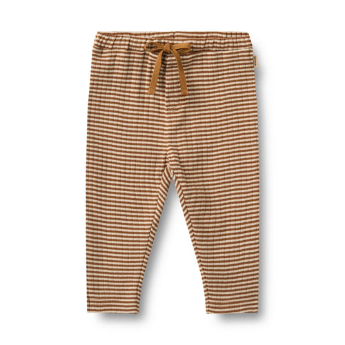 Jersey Pants Manfred — warm hazel stripe