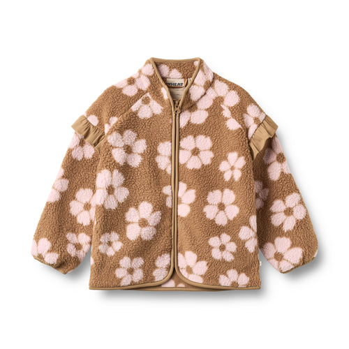 Fleece Jacket Ellena — warm hazel flowers