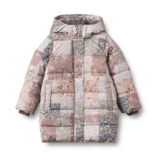 Puffer Coat Yrsa — patchwork flowers