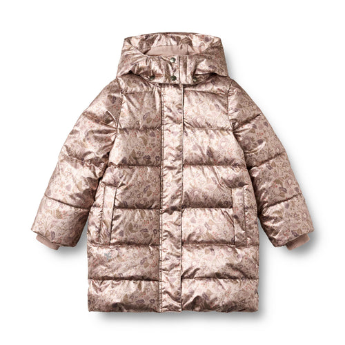 Puffer Coat Yrsa — golden flowers