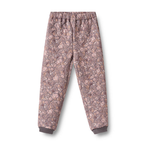 Thermo Pants Alex — purple stone flowers