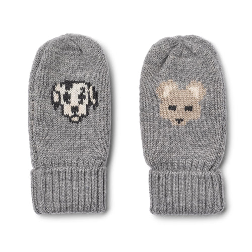 Jacquard Mittens Towsi — flint melange