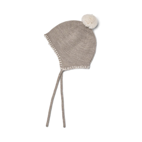 Knit Bonnet Pomma — grey moon