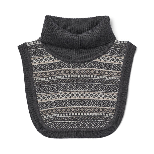 Jacquard Neckwarmer Majo — charcoal melange