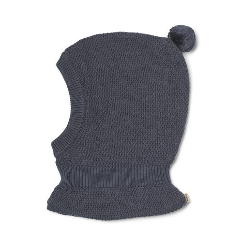 Knit Balaclava Pomi — greyblue