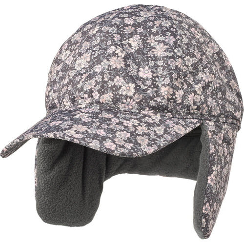 Cap Hoffa — dark charcoal flowers