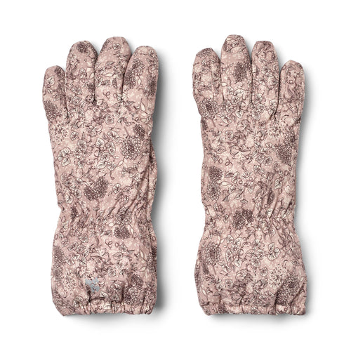 Gloves Skiski — rose winter flowers