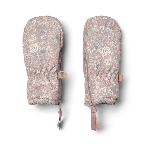 Technical Mittens Zipper — dry rose flowers