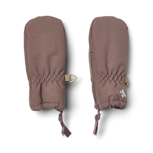 Technical Mittens Zipper — plum truffle