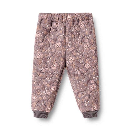 Thermo Pants Alex — purple stone flowers