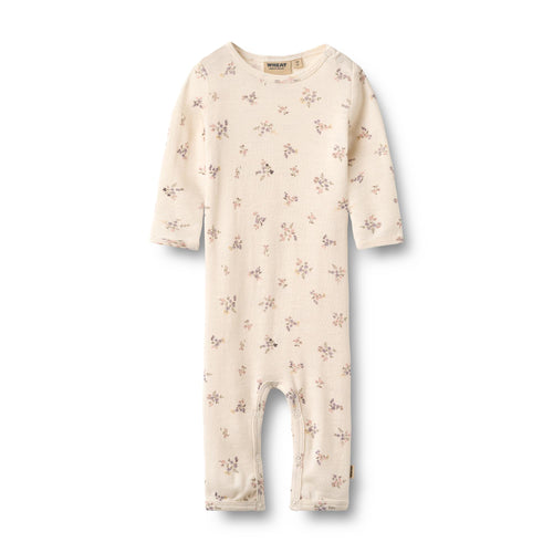 Wool Jumpsuit Haven — eggshell flowers