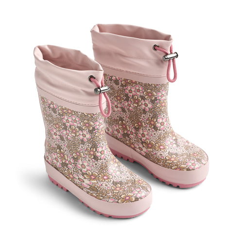 Rubber Boot Thermo — dim rose flowers