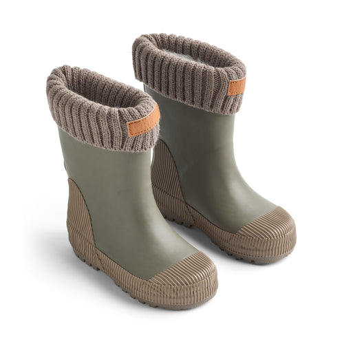 Rubber Boot Thermo Wader — dry leaves