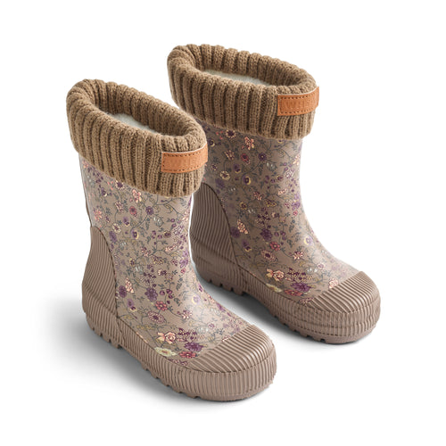 Rubber Boot Thermo Wader — portabella flowers