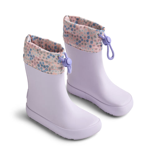 Barefoot Rubber Boot Zerro — Powder Blue Flowers