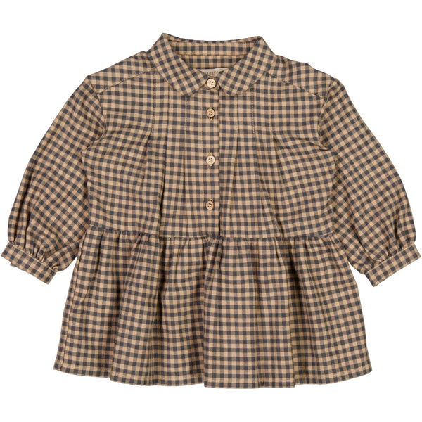 Dress Wilma Affogato Check - Wheat Kids Clothing
