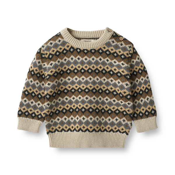 Jacquard Pullover Elias - Wheat Kids Clothing