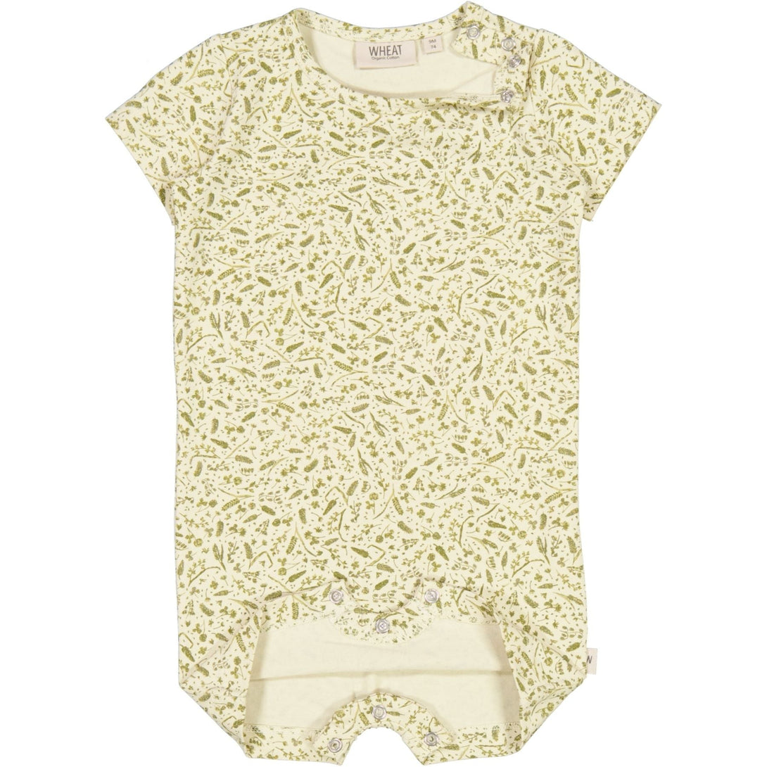 Jumpsuit SS Green Grasses and Seeds - Wheat Kids Clothing