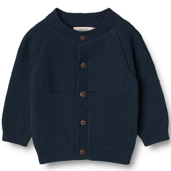 Wheat baby_sweaters Knit Cardigan Eddy Navy