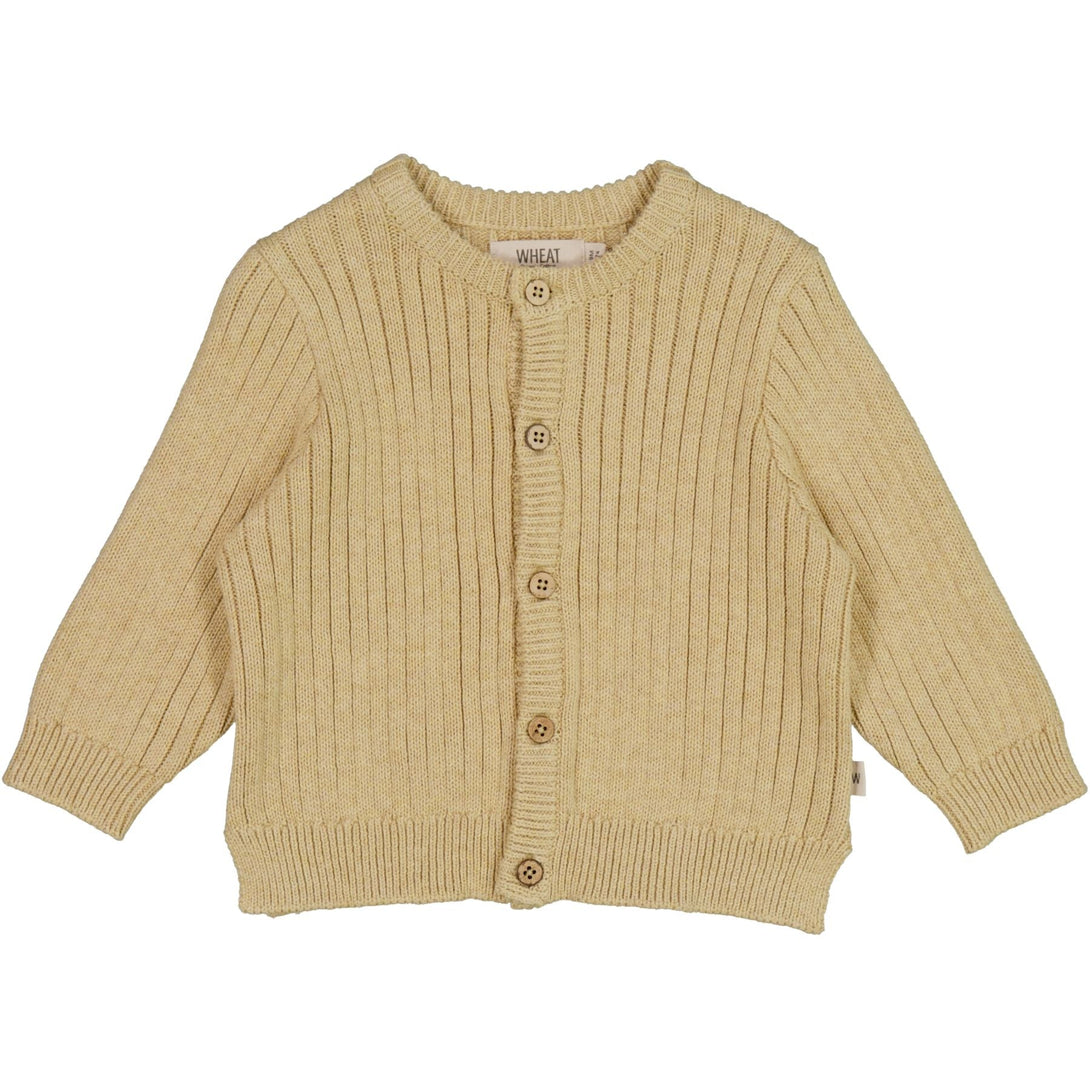 Knit Cardigan Eke Seeds Melange - Wheat Kids Clothing