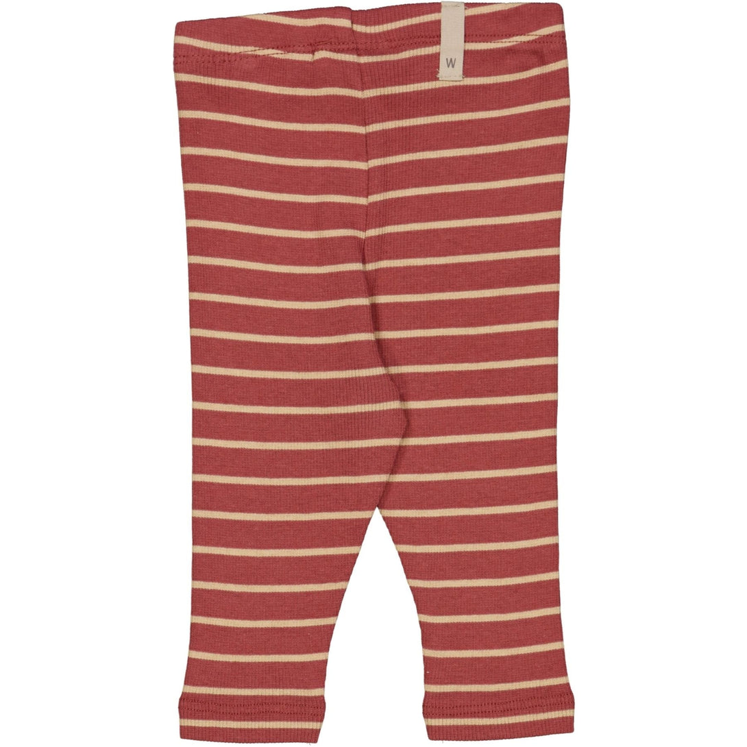 Rib Leggings Apple Butter Stripe - Wheat Kids Clothing