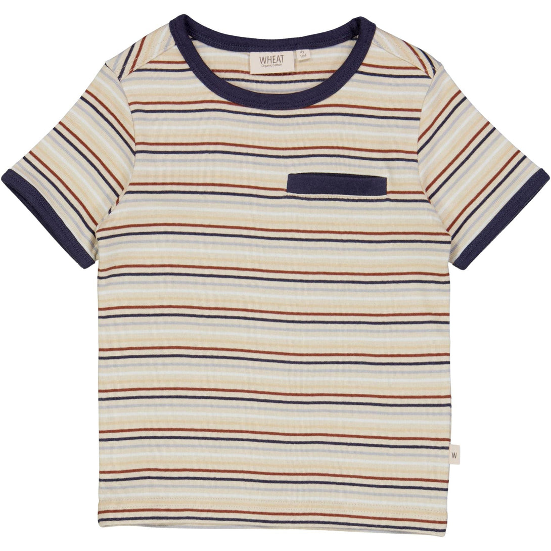 T-Shirt Bosse Multi Stripe - Wheat Kids Clothing