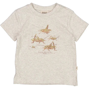 T-Shirt Grasshoppers Fossil Melange - Wheat Kids Clothing