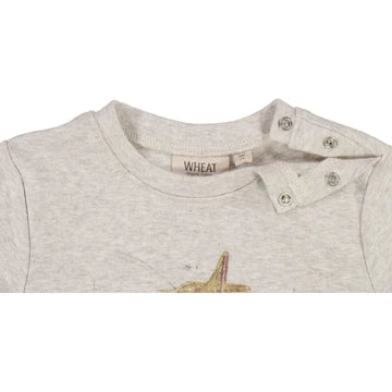 T-Shirt Grasshoppers Fossil Melange - Wheat Kids Clothing