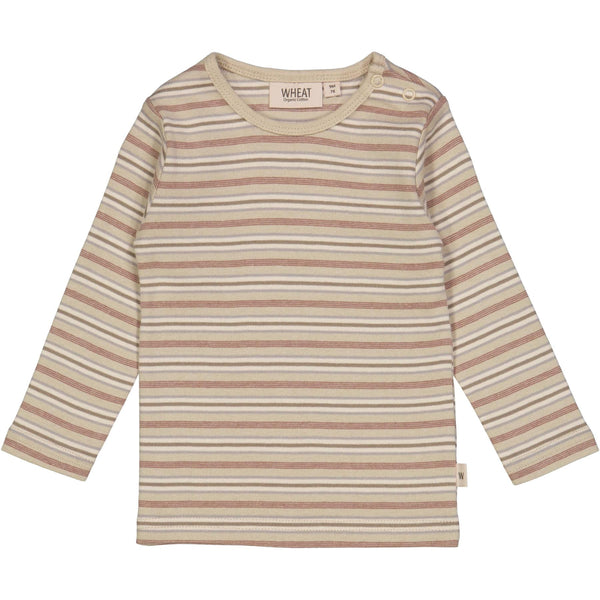 T-Shirt Striped LS Dusty Stripe - Wheat Kids Clothing